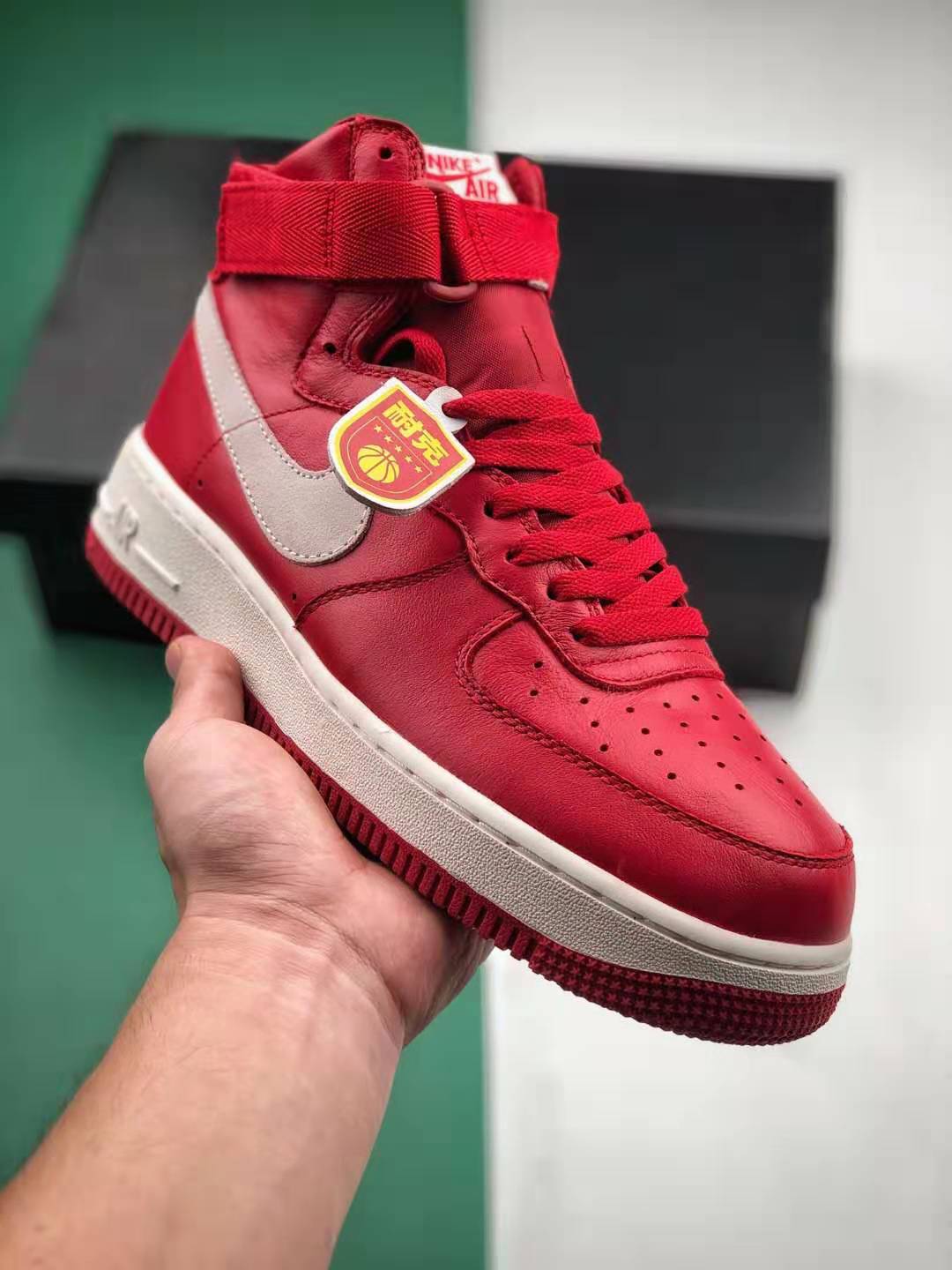 Nike Air Force 1 High NAI-KE Gym Red 2015 743546-600 - Premium Sneakers with Iconic Design