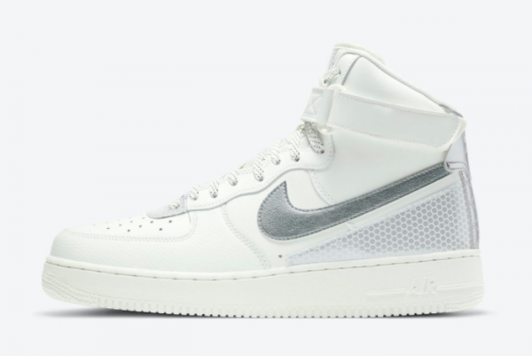 3M x Nike Air Force 1 High White/Metallic Silver-Black - Stylish and Reflective Urban Sneakers