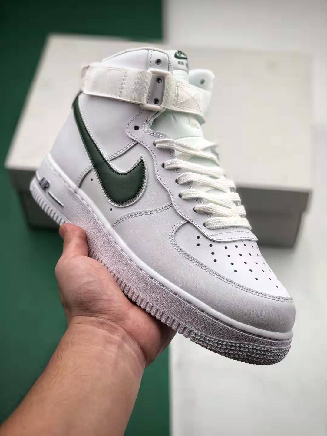 Nike Air Force 1 High 07 LV8 3 White Green AT4141-104 - Trendy and Stylish Footwear