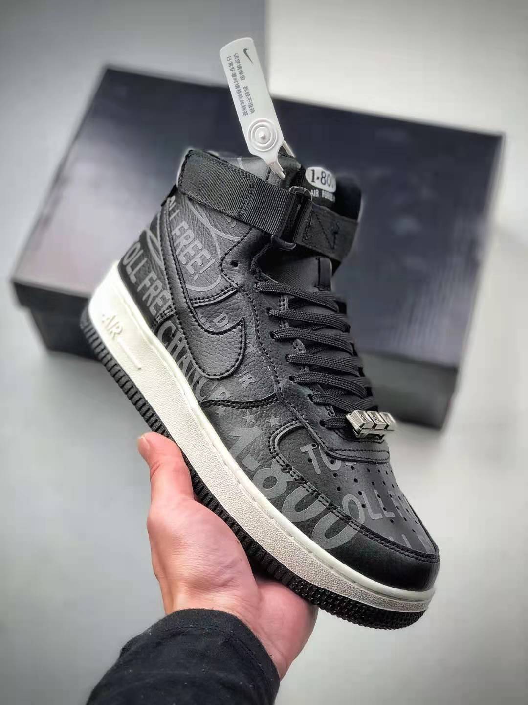 Nike Air Force 1 High '07 Premium 'Toll Free Pack - Black' CU1414-001 | Stylish Sneakers