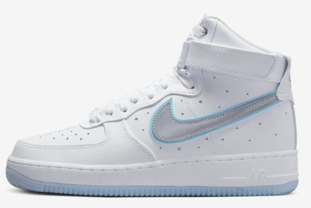 Nike Air Force 1 High 'Dare To Fly' White/Metallic Silver FB1865-101 - Stylish and Sleek Footwear for the Modern Trendsetter