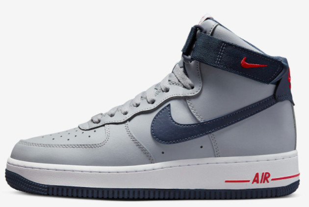 Nike Air Force 1 High Wolf Grey/College Navy-University Red-White DZ7338-001 – Premium Sneakers for Men