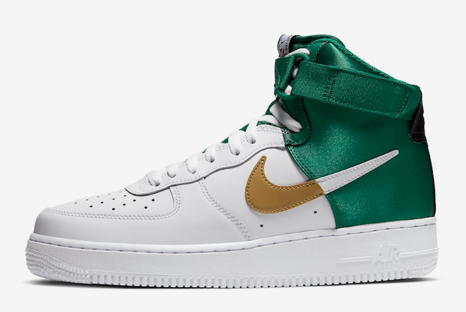 NBA x Nike Air Force 1 High 'Celtics' BQ4591-100 - Authentic NBA Basketball Sneaker