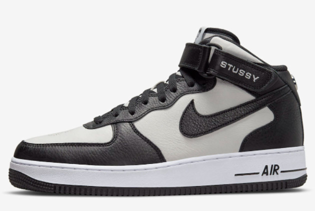 Stussy x Nike Air Force 1 Mid White/Black DJ7840-002 - Limited Edition Collaboration