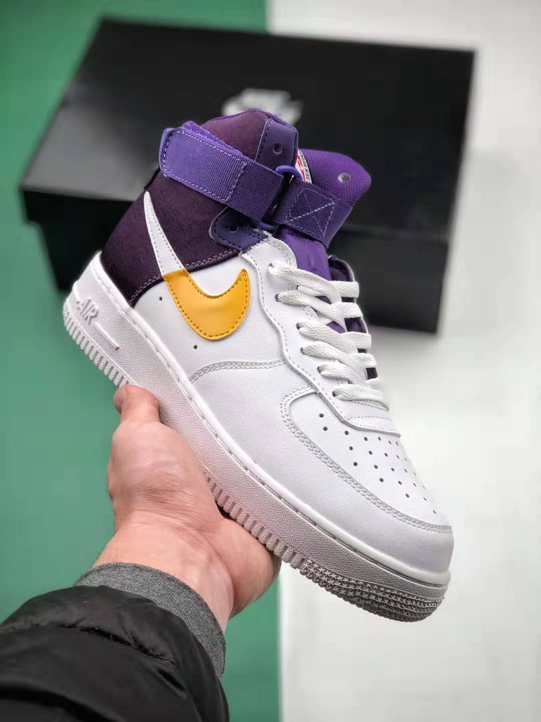 Nike NBA x Nike Air Force 1 High '07 'Lakers' - BQ4591-101 | Exclusive Lakers Edition