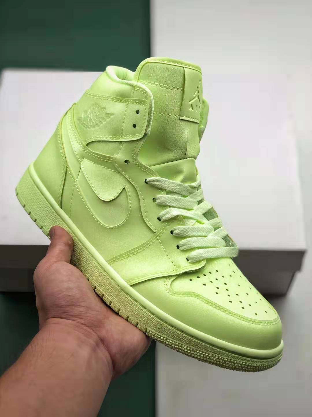 Air Jordan 1 High PRM Barely Volt AH7389-700 | Stylish and Sleek Sneakers