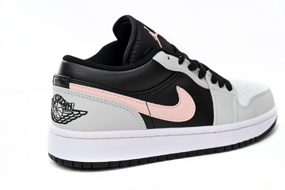 Air Jordan 1 Low 'Grey Fog Bleached Coral' 553558-062 - Sleek and Stylish Sneakers