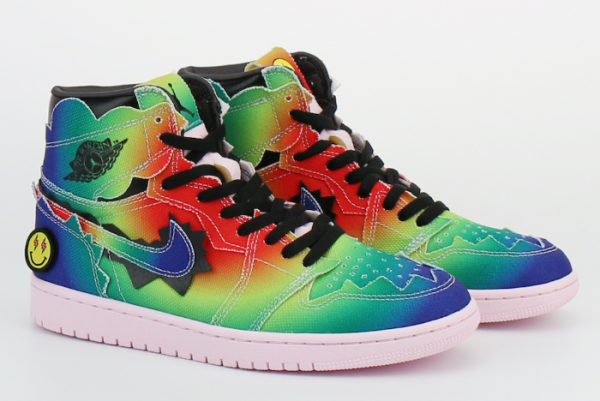 J Balvin Air Jordan 1 High OG Multi-Color/Black-Pink Foam - DC3481-900