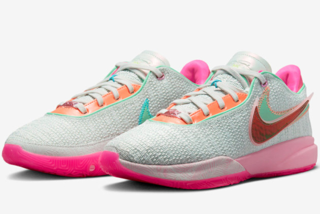 Nike LeBron 20 'Barely Green' Barely Green/Multi-Color-Medium Soft Pink DJ5423-300 - Shop the Latest LeBron Sneakers!