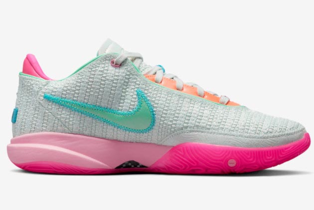 Nike LeBron 20 'Barely Green' Barely Green/Multi-Color-Medium Soft Pink DJ5423-300 - Shop the Latest LeBron Sneakers!