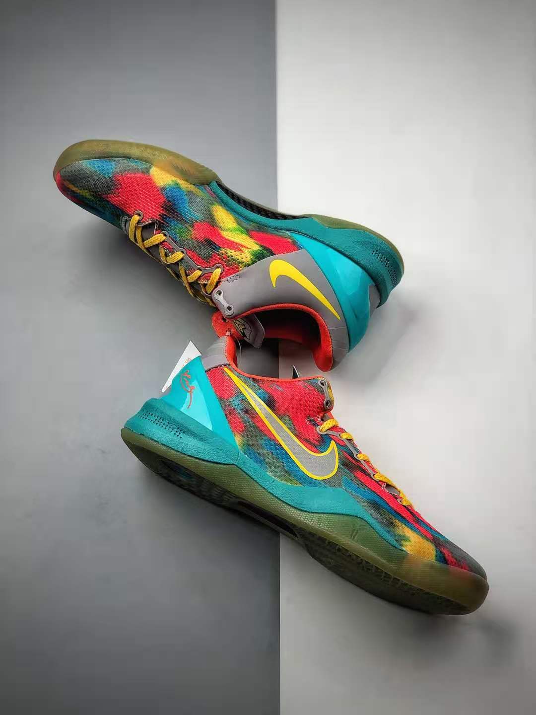 Nike Zoom Kobe 8 System GC Venice Beach Orange Blue Multi-Color 555286-002 - Stylish and Versatile Basketball Shoe