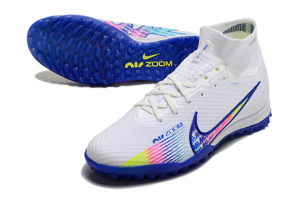 Nike Air Zoom Mercurial Superfly 9 Elite TF - White Blue Multicolor | Superior Performance & Style