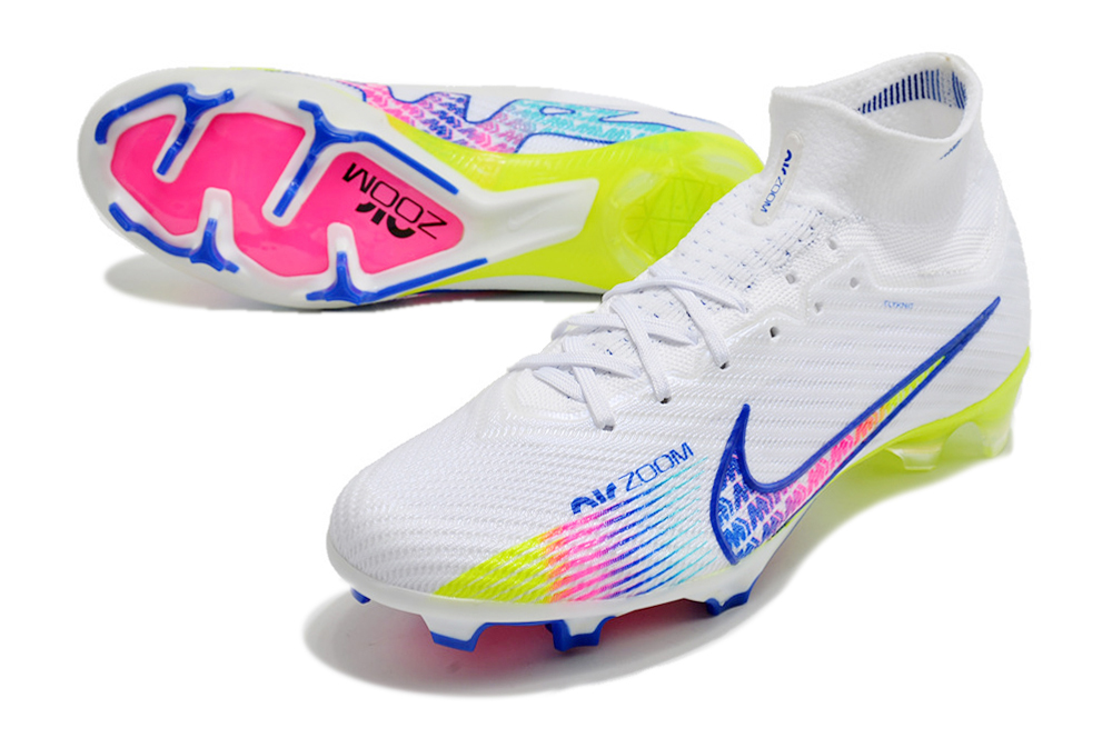 Nike Air Zoom Mercurial Superfly 9 Elite FG Rainbow - White Multicolor Soccer Cleats