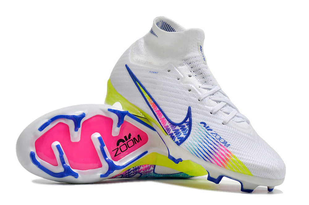Nike Air Zoom Mercurial Superfly 9 Elite FG Rainbow - White Multicolor Soccer Cleats