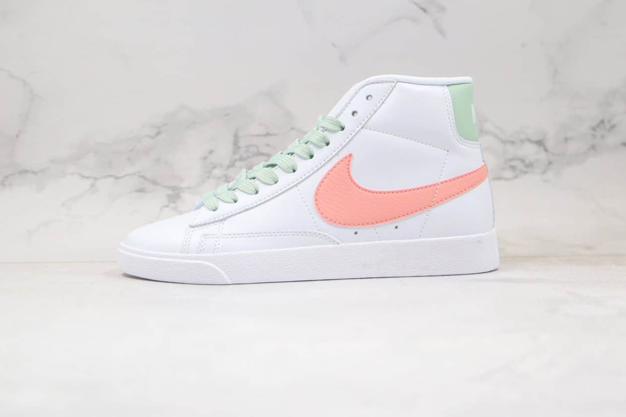 Nike Womens SB Blazer Mid Vintage Suede White Pink Green AV9376-605