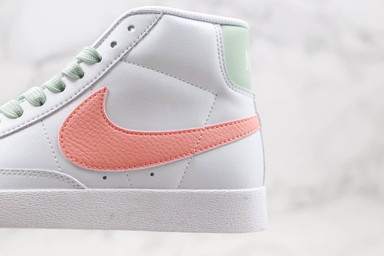 Nike Womens SB Blazer Mid Vintage Suede White Pink Green AV9376-605