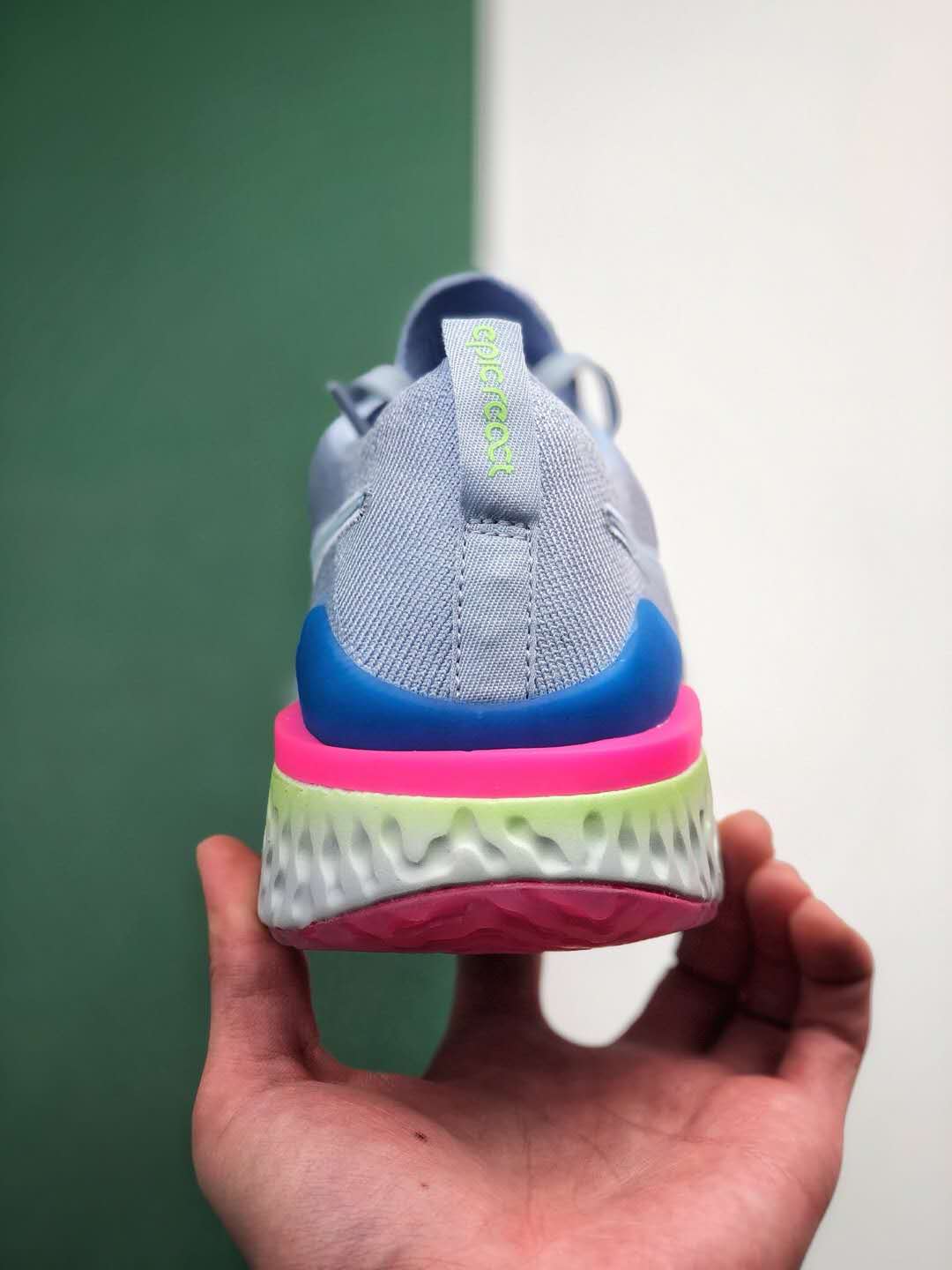 Nike Epic React Flyknit 2 Hydrogen Blue Black Lime Blast Sapphire BQ8928-453 - Top Performance and Style