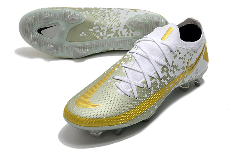 Nike Phantom GT Elite FG Firm Ground Shoes White Gold - High-performance soccer cleats for elite players