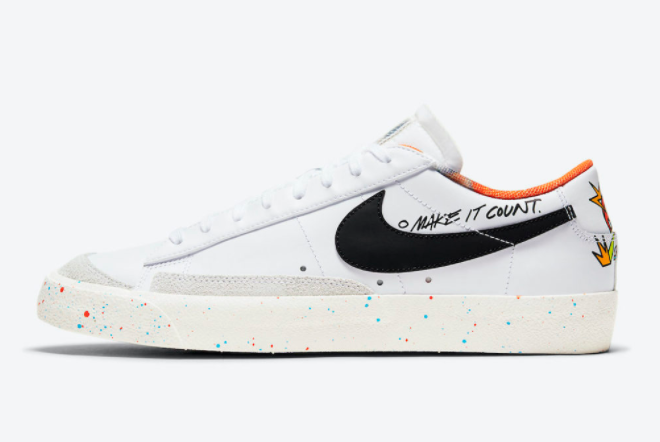 Nike Blazer Low 77 White/Multi-Color DJ4279-101: Classic Design with Vibrant Flair