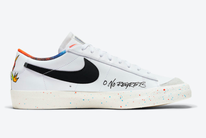 Nike Blazer Low 77 White/Multi-Color DJ4279-101: Classic Design with Vibrant Flair