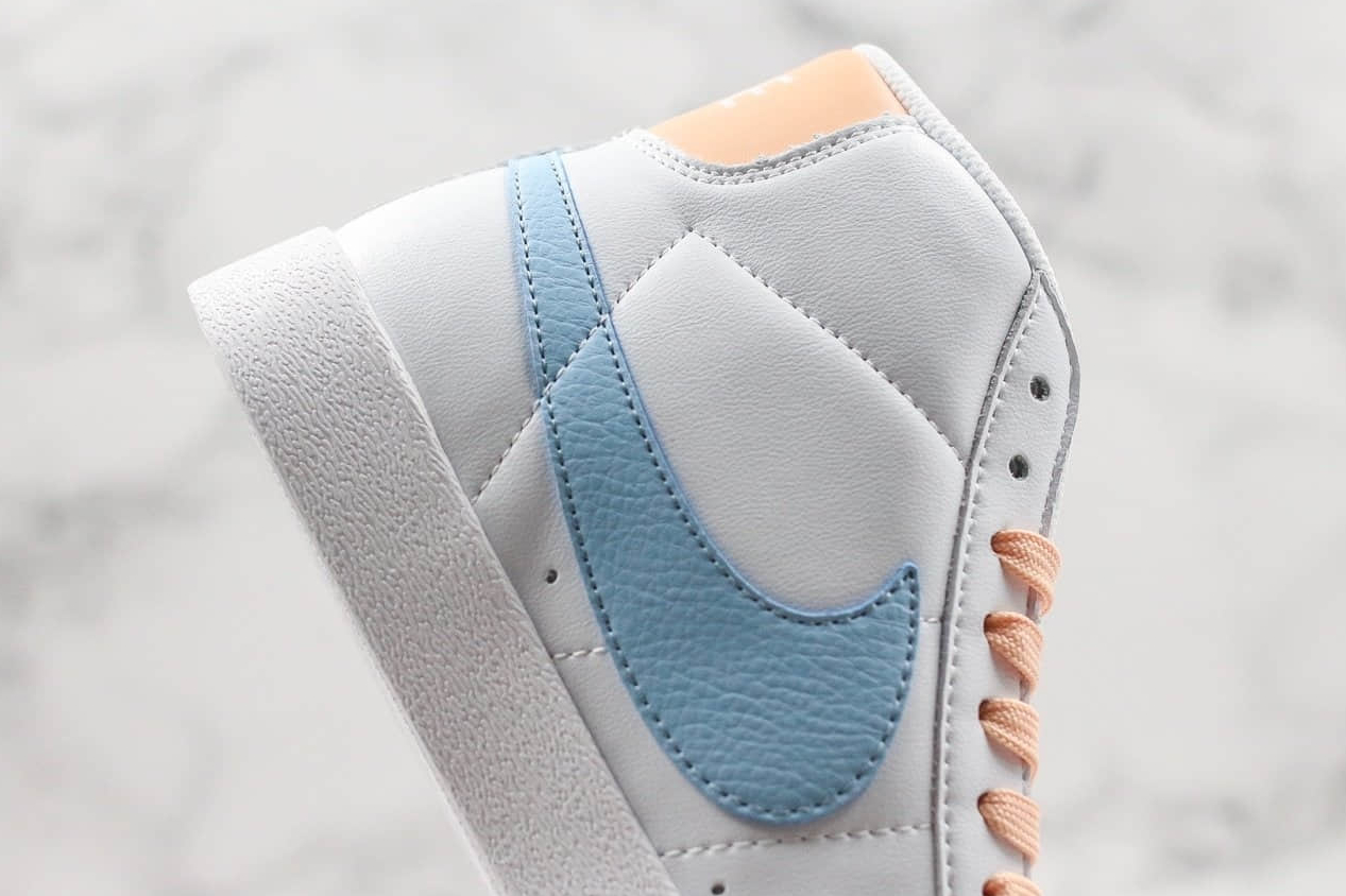 Nike Blazer Mid Vintage Sued White Psychic Blue Sunset Haze 917862 604 - Stylish Retro Sneakers for Trendsetters