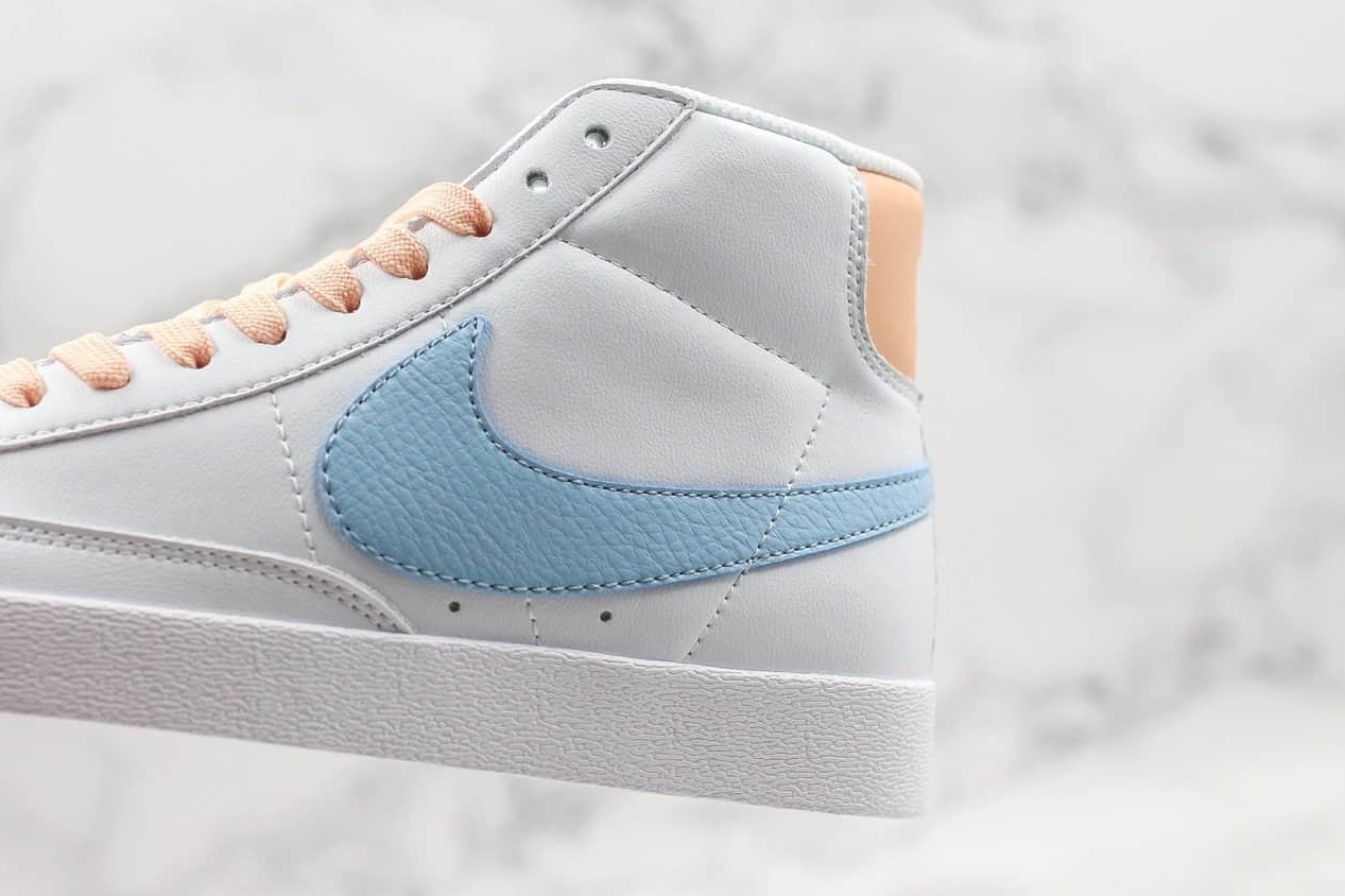 Nike Blazer Mid Vintage Sued White Psychic Blue Sunset Haze 917862 604 - Stylish Retro Sneakers for Trendsetters